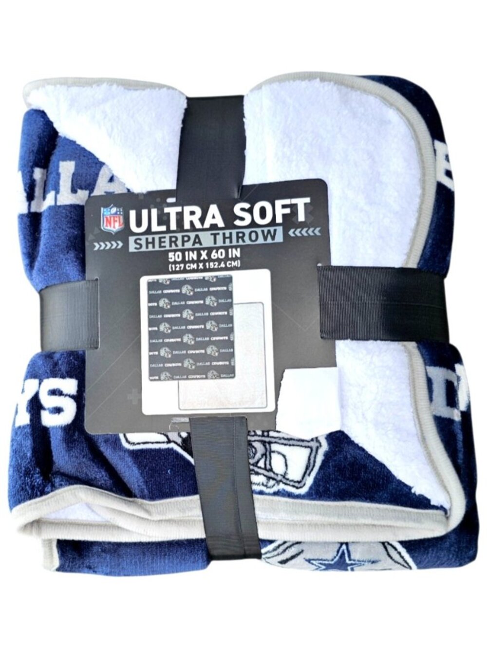 Dallas Cowboys Sherpa Throw Blanket Ultra Supersoft 60"x50" 100% Poly NFL New